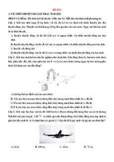 Đề thi Vật lí ĐGNL Đại học Sư phạm Hà Nội (có lời giải)
