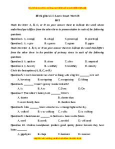 Đề thi giữa kì 2 Tiếng Anh 8 ilearn smart world (Đề 5)