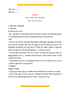 Giáo án Tuần 20 Tiếng Việt lớp 4 Chân trời sáng tạo