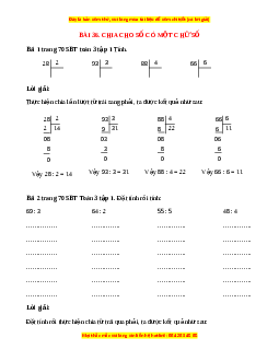 VBT Toán lớp 3 Bài 36 (Cánh diều): Chia cho số có một chữ số