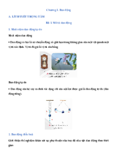 Đề cương ôn tập cuối học kì 1 Vật lí 11 Chân trời sáng tạo