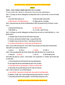Đề thi Lịch sử 11 Cuối kì 2 Cánh diều cấu trúc mới (Đề 3)