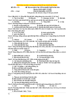 Đề Tốt nghiệp Lịch sử 2024 theo đề tham khảo (Đề 5)
