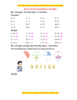 Giải Sgk Toán lớp 3 Bài 29: Em ôn lại những gì đã học (Cánh diều)