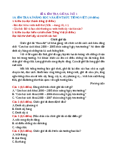 Bộ 10 Đề thi giữa kì 2 Tiếng Việt lớp 2 Chân trời sáng tạo có đáp án