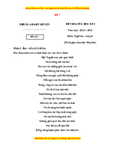 Đề thi giữa kì 1 Ngữ văn 6 Cánh diều (đề 7)