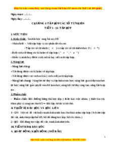 Giáo án Toán 6 Học kì 1 Kết nối tri thức