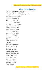 VBT Toán lớp 3 Bài 92 (Cánh diều): Luyện tập