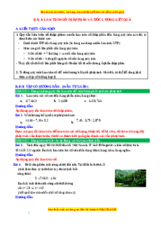 Chuyên đề Ước lượng và làm tròn số Toán 6 Cánh diều