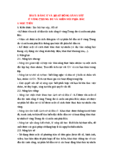 Giáo án Bài 5 Lịch sử & Địa lí lớp 4 Kết nối tri thức: Dân cư và hoạt động sản xuất ở vùng Trung du và miền núi Bắc bộ