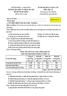 Đề thi ĐGNL ĐHSP Hà Nội môn Địa lí (có lời giải)