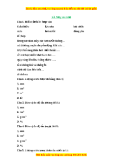 Trắc nghiệm Bài 17 Địa lí 6 Kết nối tri thức: Thời tiết và khí hậu. Biến đổi khí hậu