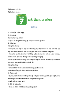 Giáo án Tuần 28 Hoạt động trải nghiệm lớp 5 Cánh diều