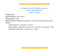 Đề thi cuối kì 1 Công nghệ lớp 4 Cánh diều (Đề 2)