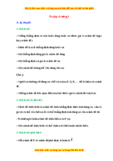 Tổng hợp lý thuyết Toán 10 Chân trời sáng tạo Chương 1