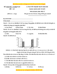 Đề Tốt nghiệp Địa Lí 2024 theo đề tham khảo (Đề 3)