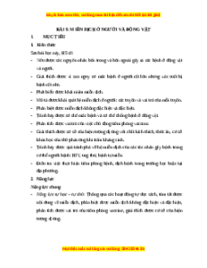 Giáo án Miễn dịch ở người và động vật Sinh học 11 Cánh diều