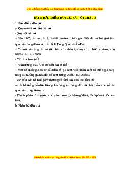 Lý thuyết Địa lý 7 Chân trời sáng tạo Bài 6: Đặc điểm dân cư, xã hội châu Á