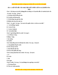 Trắc nghiệm Bài 11 Lịch Sử 10 Kết nối tri thức: Một số nền văn minh cổ trên đất nước Việt Nam
