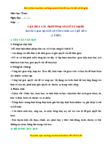 Giáo án Chia hai số có tận cùng là chữ số 0 Toán lớp 4 Chân trời sáng tạo
