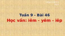 Giáo án Powerpoint Bài 46: iêm, yêm, iêp Tiếng việt lớp 1 Cánh diều