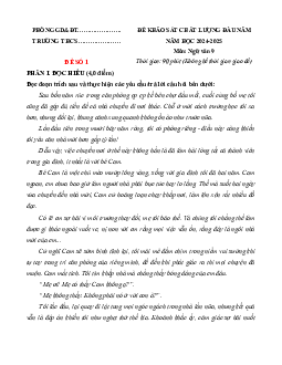 Bộ 5 đề thi khảo sát chất lượng đầu năm Ngữ văn 9 năm 2025 (có đáp án)