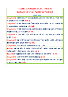 100+ đoạn văn, bài văn hay lớp 7 Kết nối tri thức