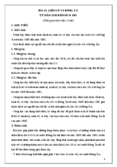 Giáo án Bài 10 Lịch sử 9 Kết nối tri thức (2024): Liên Xô và Đông Âu từ năm 1945 đến năm 1991