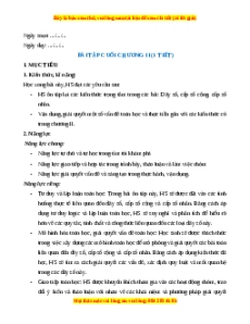 Giáo án Bài tập cuối chương 2 Toán 11 Cánh diều