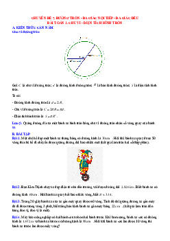 Chuyên đề 7. Đa giác nội tiếp và đa giác đều