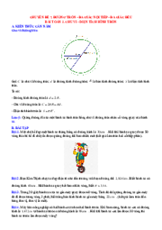Chuyên đề 7. Đa giác nội tiếp và đa giác đều