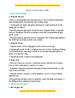 Giáo án Luyện tập Toán lớp 4 Cánh diều