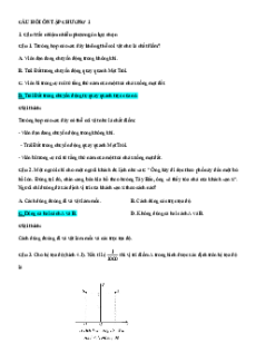 Bài tập ôn tập + Đề kiểm tra Vật Lí 10 Cánh diều Chương 1