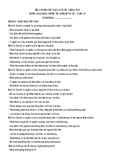 Đề cương Cuối kì 2 Kinh tế pháp luật 12 Chân trời sáng tạo (có lời giải)