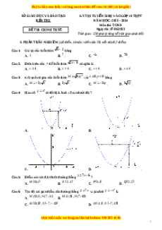 Đề thi vào 10 Toán Tỉnh Bến Tre năm 2023-2024