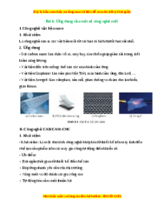 Lý thuyết Công nghệ 10 Cánh diều Bài 6: Ứng dụng của một số công nghệ mới