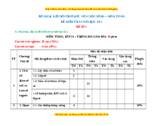 Đề thi cuối kì 2 Toán 11 Kết nối tri thức (Đề 2)