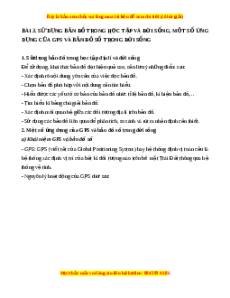 Lý thuyết Bài 3 Địa lý 10 Chân trời sáng tạo: Sử dụng bản đồ trong học tập và đời sống, một số ứng dụng của GPS và bản đồ số trong đời sống