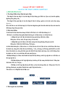 Chuyên đề Dữ liệu và biểu đồ lớp 8 (các dạng bài tập)