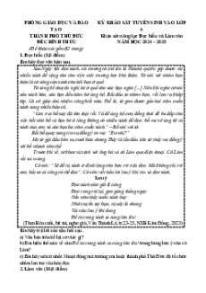 24 Đề thi Tiếng Việt vào lớp 6 Tp.Hồ Chí Minh (các năm)