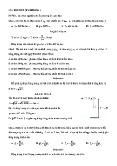 Bài tập ôn tập + Đề kiểm tra Vật Lí 10 Cánh diều Chương 4