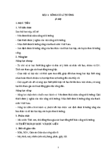Giáo án Bài 1: Sống có lí tưởng Giáo dục công dân 9 Chân trời sáng tạo