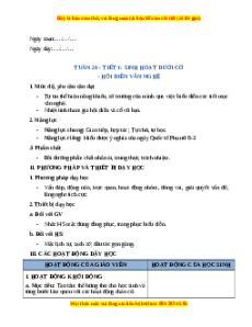 Giáo án Tuần 26 HĐTN lớp 2 Cánh diều