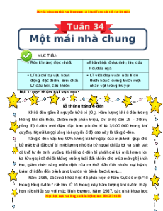 Bài tập cuối tuần Tiếng việt lớp 3 Tuần 34 Chân trời sáng tạo (có lời giải)