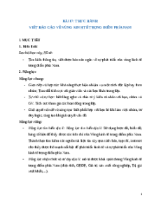 Giáo án Bài 17 Địa lí 9 Cánh diều: Thực hành