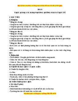 Giáo án Bài 8 Địa lí 6 Chân trời sáng tạo (2024): Thực hành xác định phương hướng ngoài thực tế