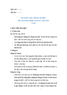 Giáo án Bài Thực hành Chủ đề 6 Lịch sử 12 Cánh diều