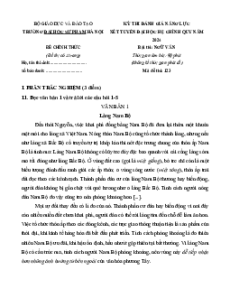 Đề thi Ngữ văn ĐGNL Đại học Sư phạm Hà Nội năm 2024