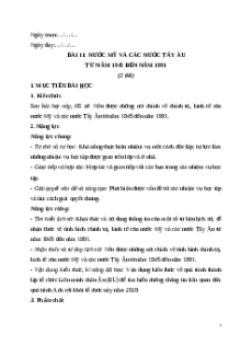 Giáo án Bài 11 Lịch sử 9 Chân trời sáng tạo (2024): Nước Mỹ và các nước Tây Âu từ năm 1945 đến năm 1991