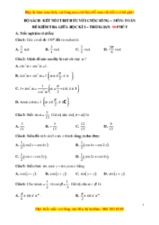 Đề thi giữa kì 1 Toán 11 Kết nối tri thức (đề 7)